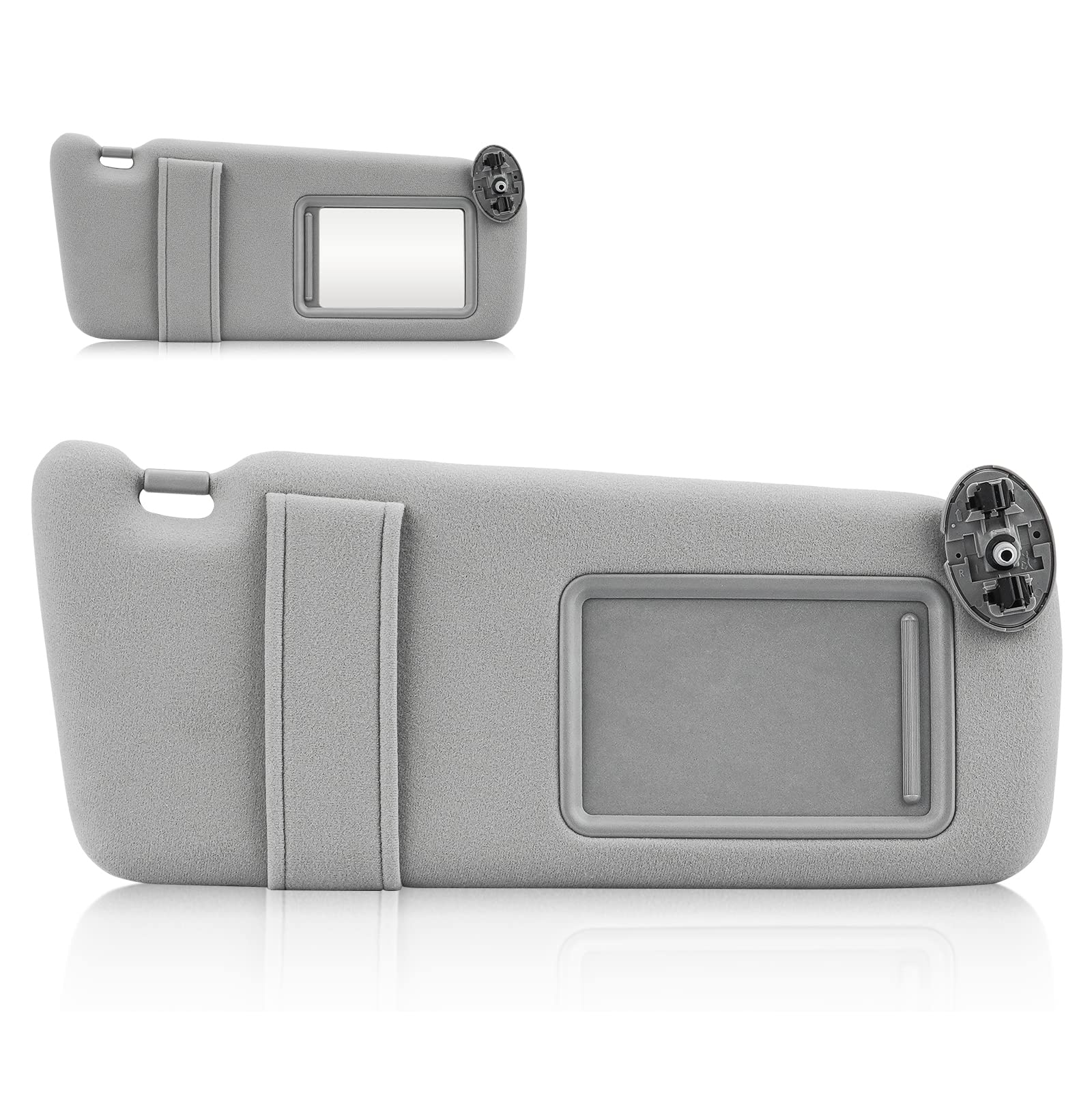 Right Passenger Side Sun Visor Gray without Sunroof for Toyota Camry 2007 2008 2009 2010 2011, Replace for 74310-06750-E0