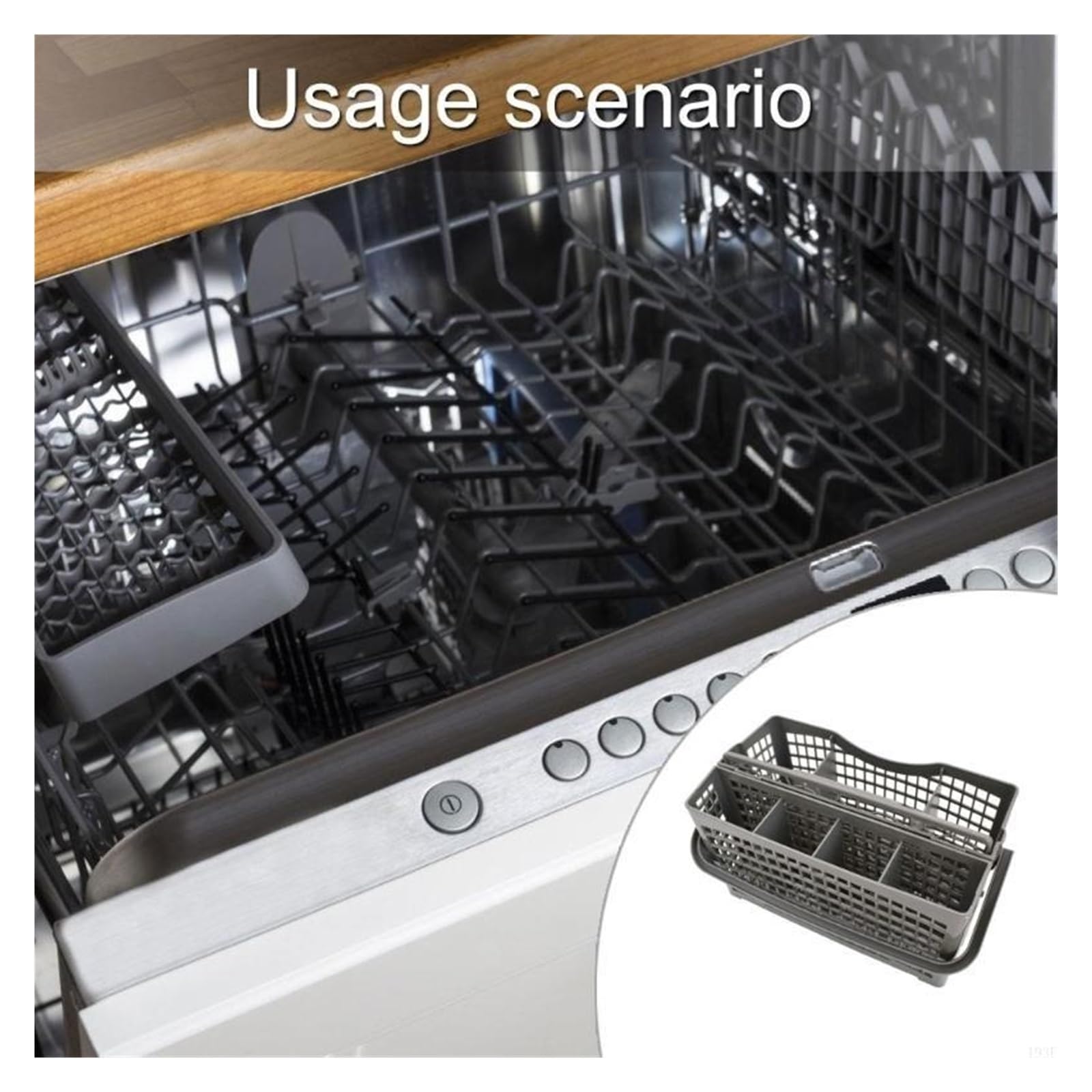 Cesta para cubiertos lavavajillas soporte utensilios 23x13cm | Soporte universal para organizar utensilios, estante de almacenamiento resistente al calor, 1 cesta