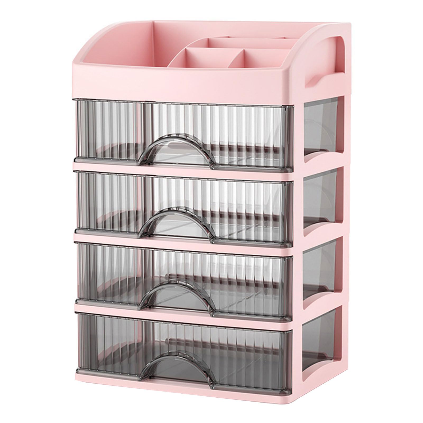 Jazuaiao Large Capacity Cosmetic Storage Holder Practical Makeup Container with Drawers Easy Access Cosmetics Storage Organizers Home Cosmetic Organization