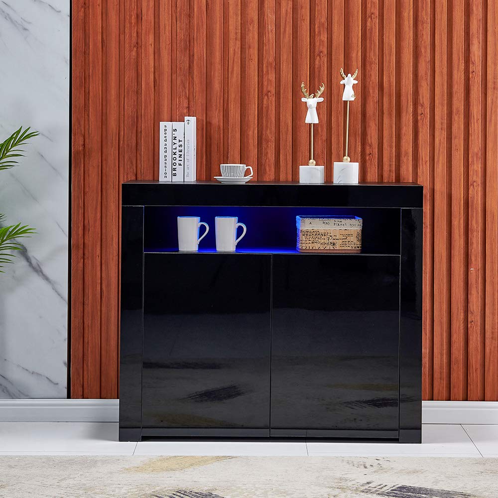 Buy BELIFEGLORY High Gloss LED Sideboard Kitchen Storage