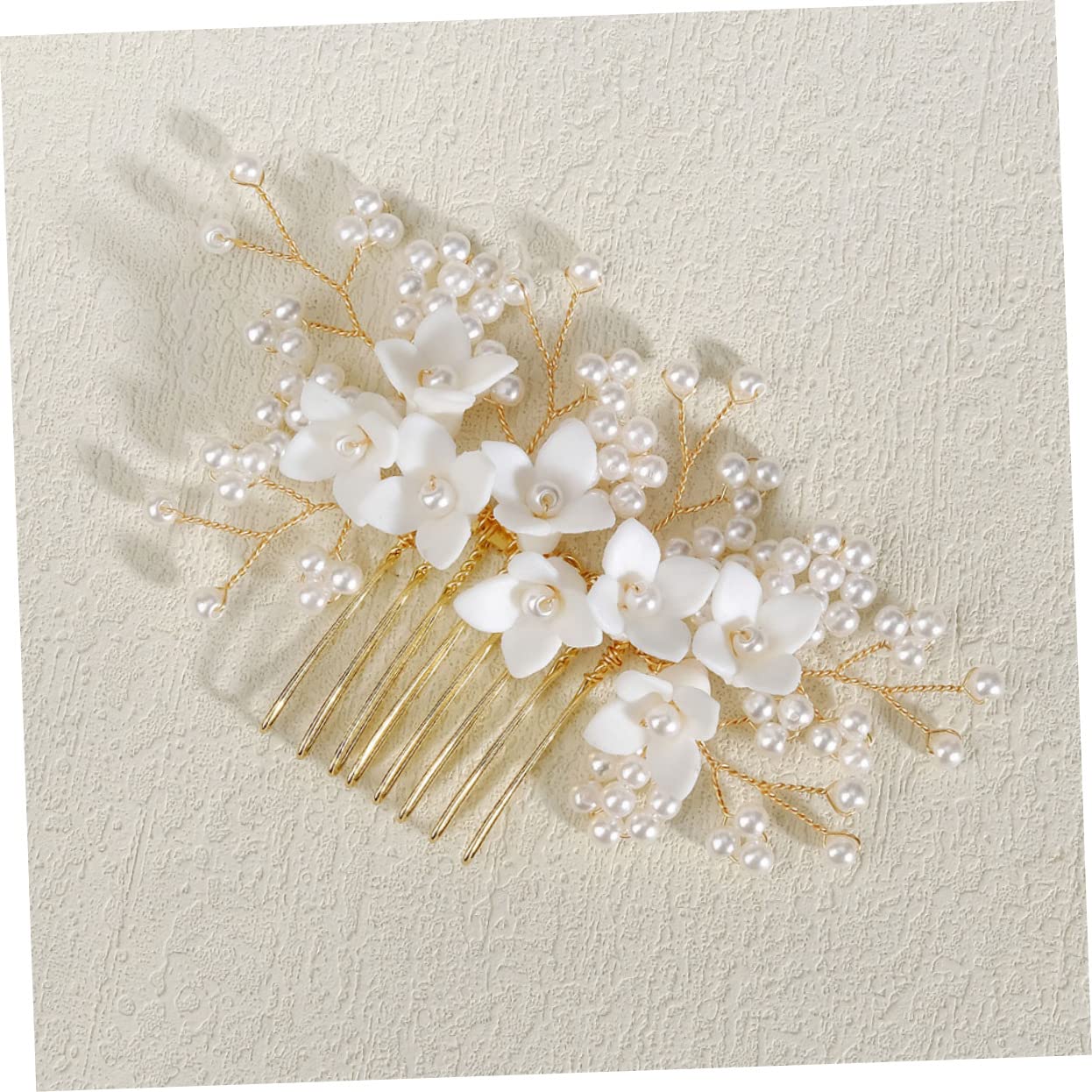 FRCOLOR 5stücke Perlen-haarreif Für Hochzeiten Eleganter Haarkamm Mit Blumenmotiv Stilvolles Haaraccessoire Für Bräute Und Festliche Anlässe Handgefertigt Und Langlebig