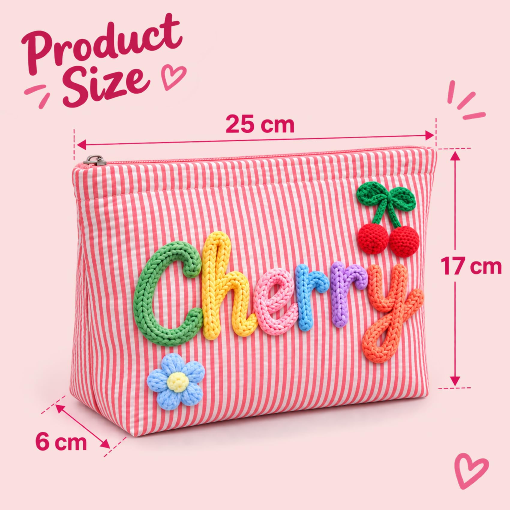 Neceser de Maquillaje Personalizado con Nombre, Bolsa de Viaje