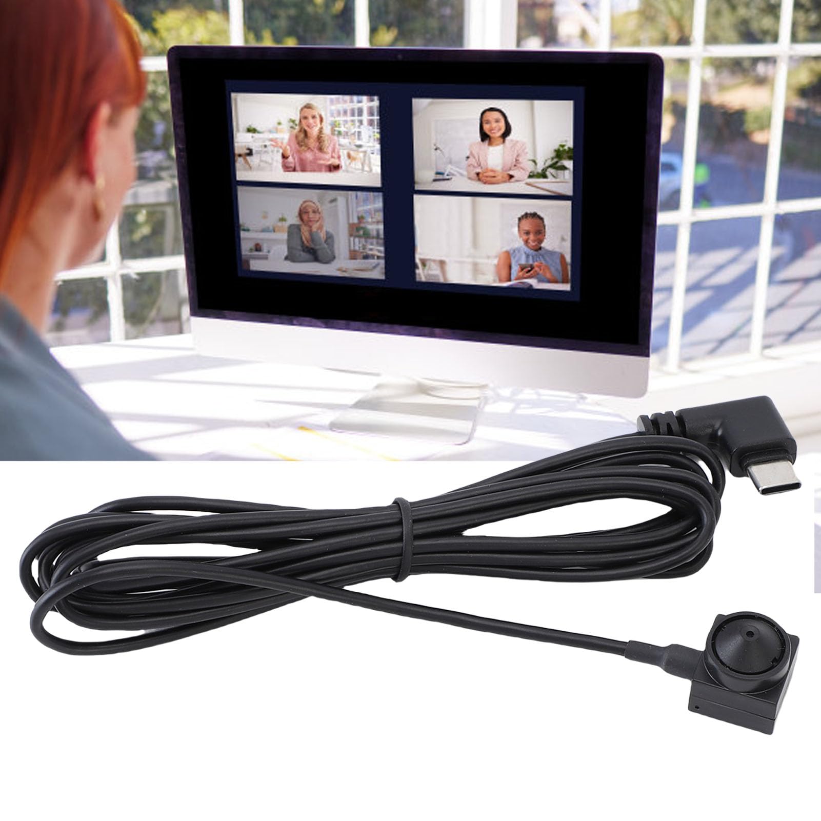 CCYLEZ Kamera Internetowa Ekranu środkowego USB, Kompleksowa Inteligentna wrażliwość na środkowym Ekranie, Center CAM Wiith CMOS Chip, protokół UVC i Funkcja OTG (5MP)