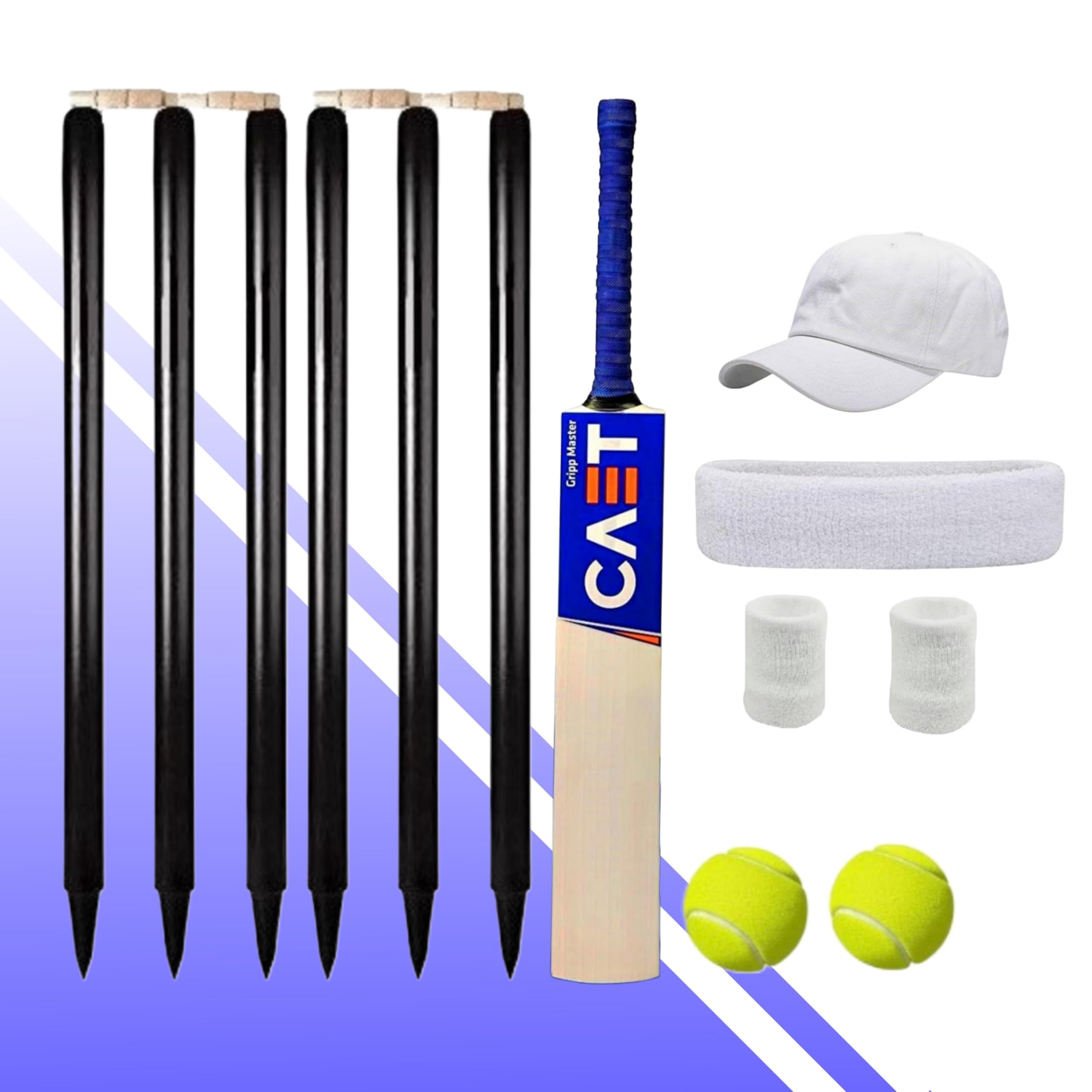Popular Willow Cricket Set l Cricket Bat (5 no) with 4 Stumps Wicket Set and 1 Ball l Heavy Duty Wooden Power Series for Ages 9-12 and Above.D8-picture-25