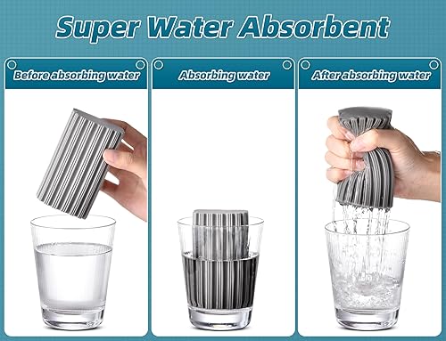 Miniatura 3 de SUBEKYU Paquete de 4 esponjas húmedas limpias, esponja multifuncional para limpiar persianas, escritorio, lavabo de baño, vidrio, barandillas,