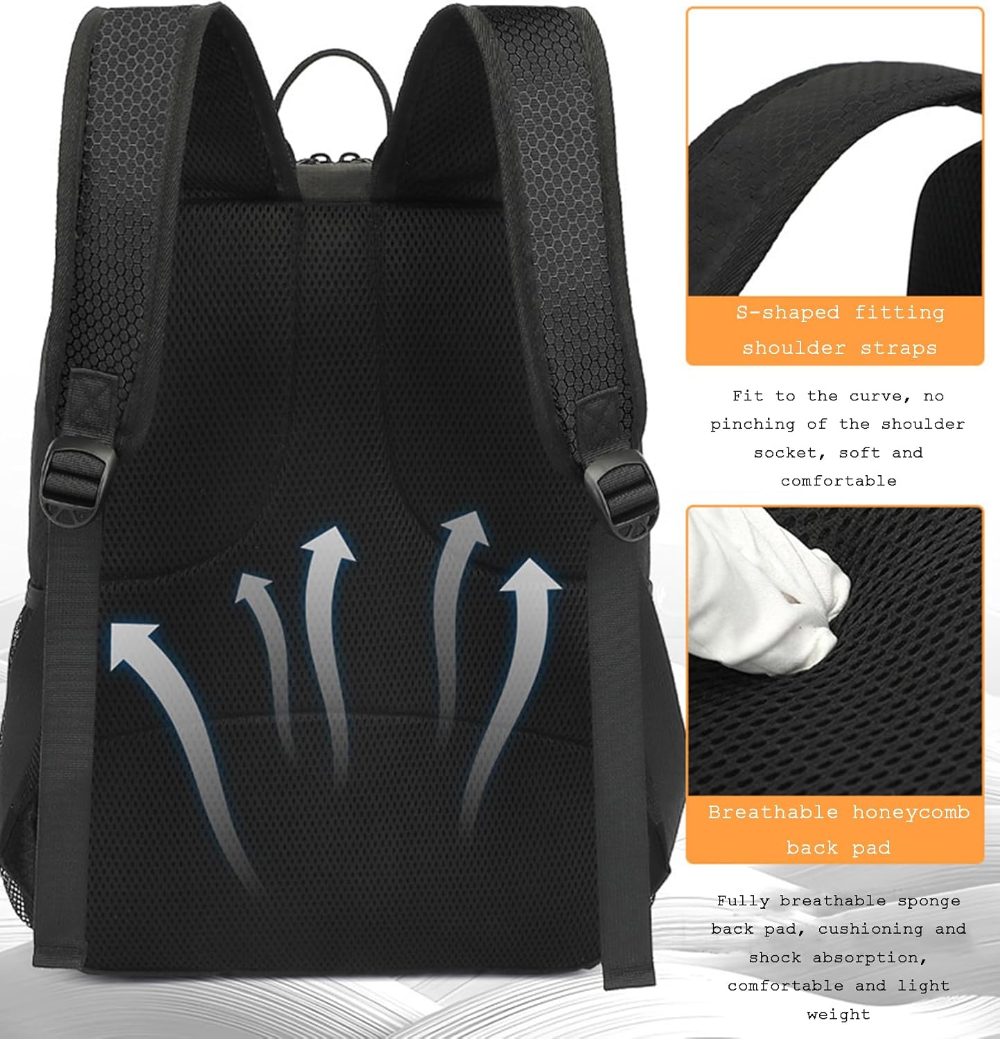 Basketball Backpack with Ball and Shoe Compartment, Lightweight Waterproof Sports Backpack Gym Bags for Volleyball Soccer