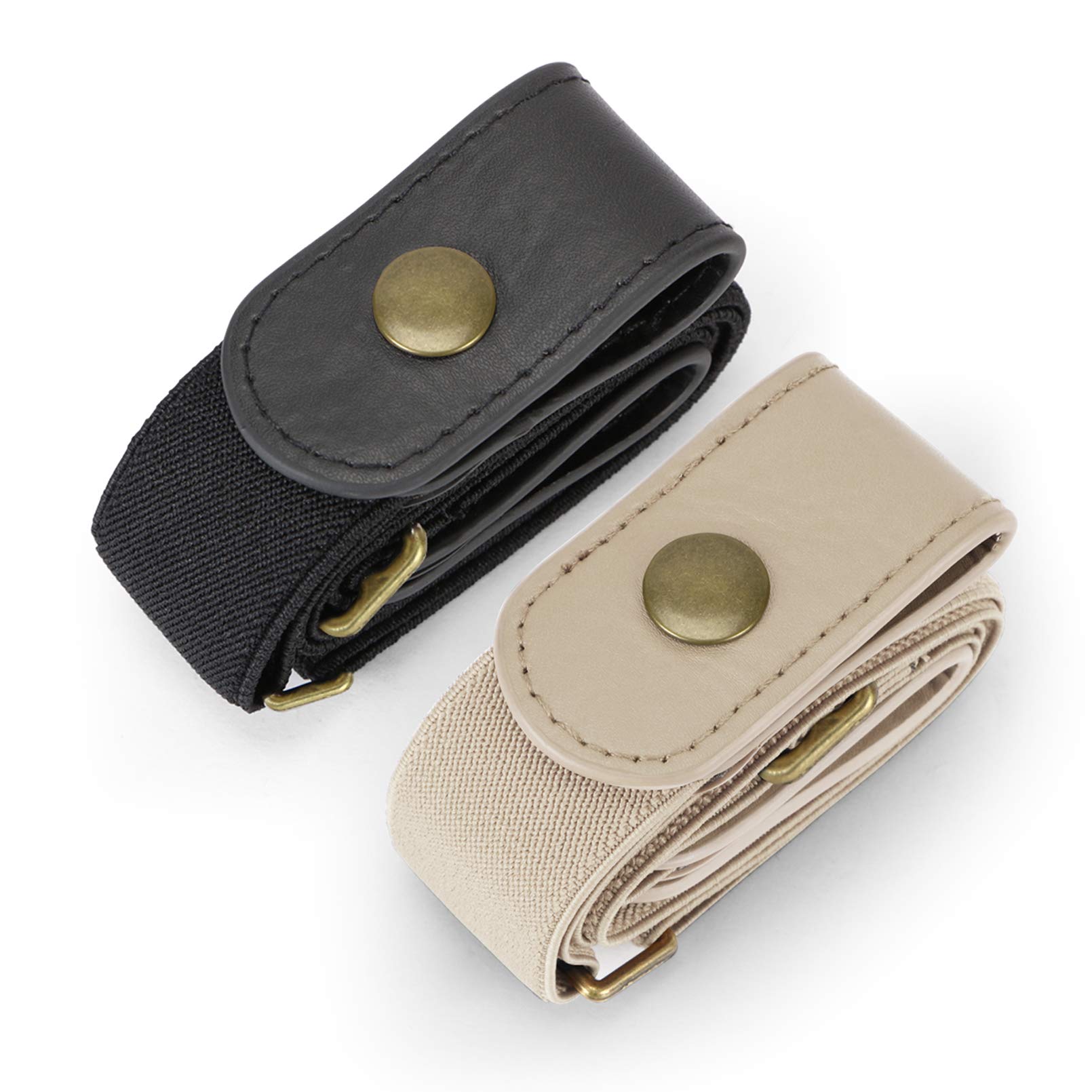 2 Pack Buckle Free Comfortable Elastic Multicolor Belt For Wmen Or Men, Buckle-Less No Bulge No Hassle Invisible Belts-image-42