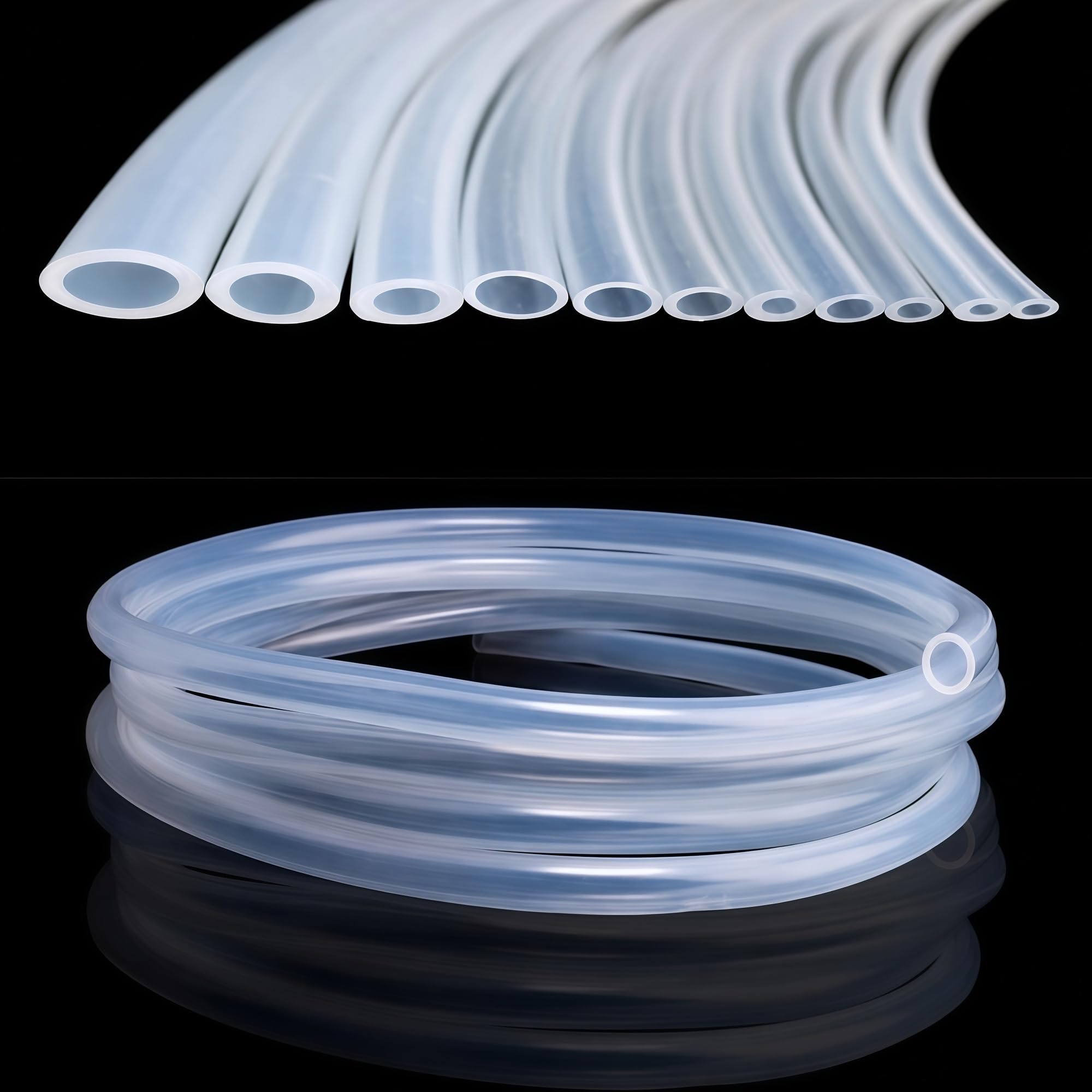 MOCOXYKLXY シリコンチューブ ゴムホース 内径3mm 外径4mm 厚さ0.5mm 長さ2m 耐熱・耐候 水・空気配管・ポンプ用 多用途