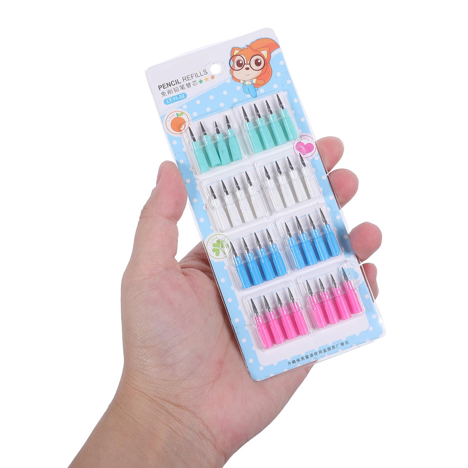 Artibetter 48 set di punte di ricambio automatiche impilabili per matite - Mine di ricambio colorate per matite meccaniche, ideali per la scuola, lo studio a casa e per prendere appunti in ufficio.