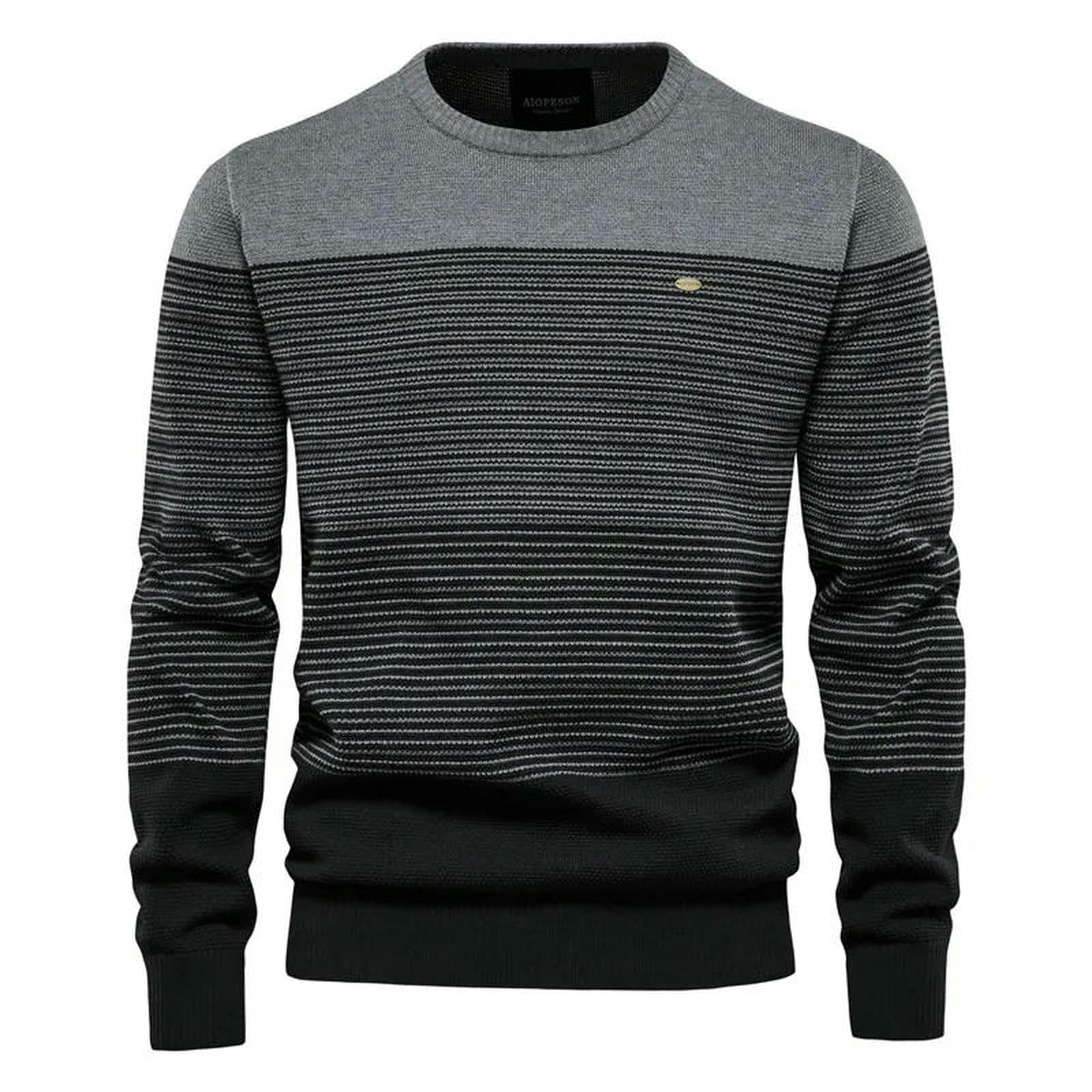 Suéter para Hombre Suéter De Cuello Redondo con Costuras Informales, Cálido Y Moderno para Hombre En Invierno.-marrón-Size L 65-72kg