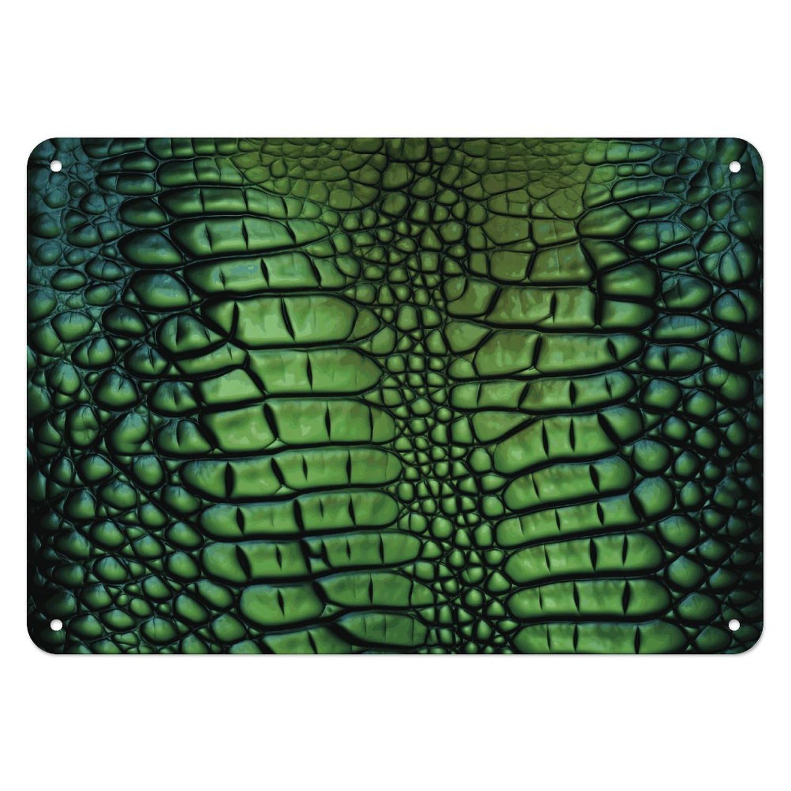 Fekiloot Style Alligator Skin Wall Decor Iron Painting Metal Sign