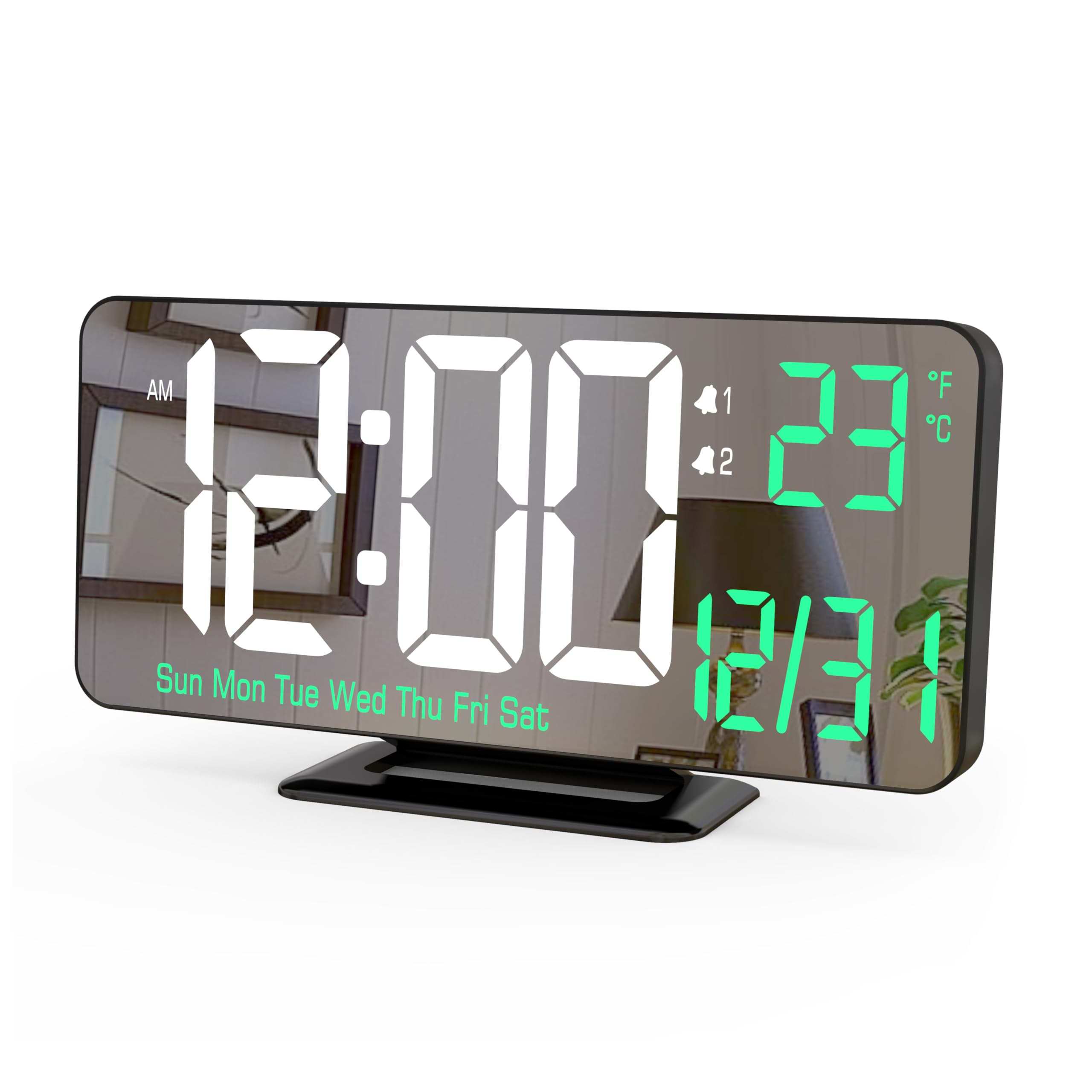 Amazon.co.jp: KOSUMOSU デジタル時計 目覚まし時計 置き時計