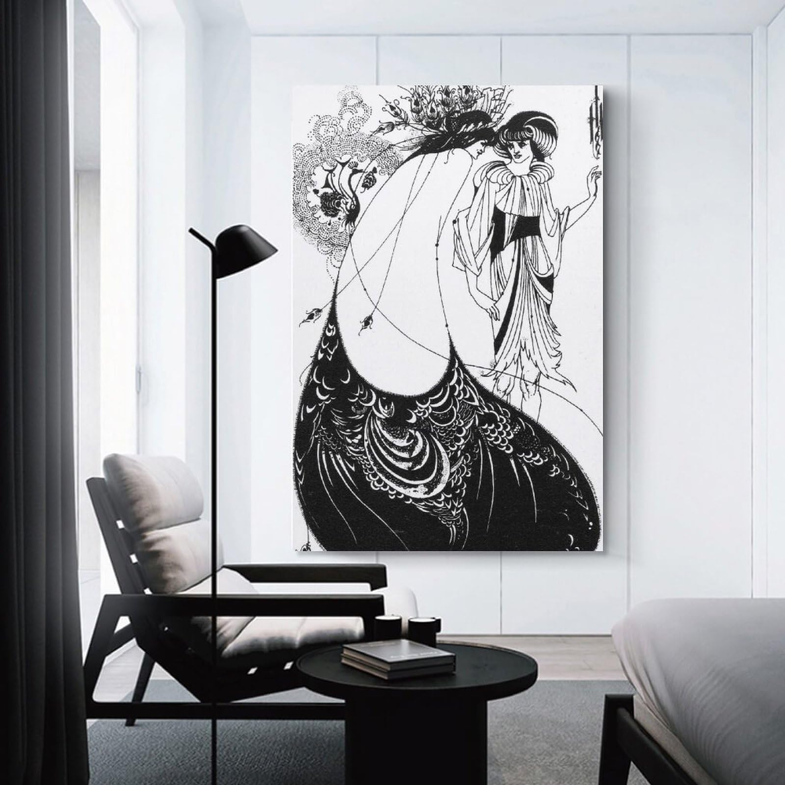 サロメ アートパネル オーブリービアズリー THE BLACK CAPE 黒のケープ(サロメ挿絵) The Black Cape. Illustration for Salom