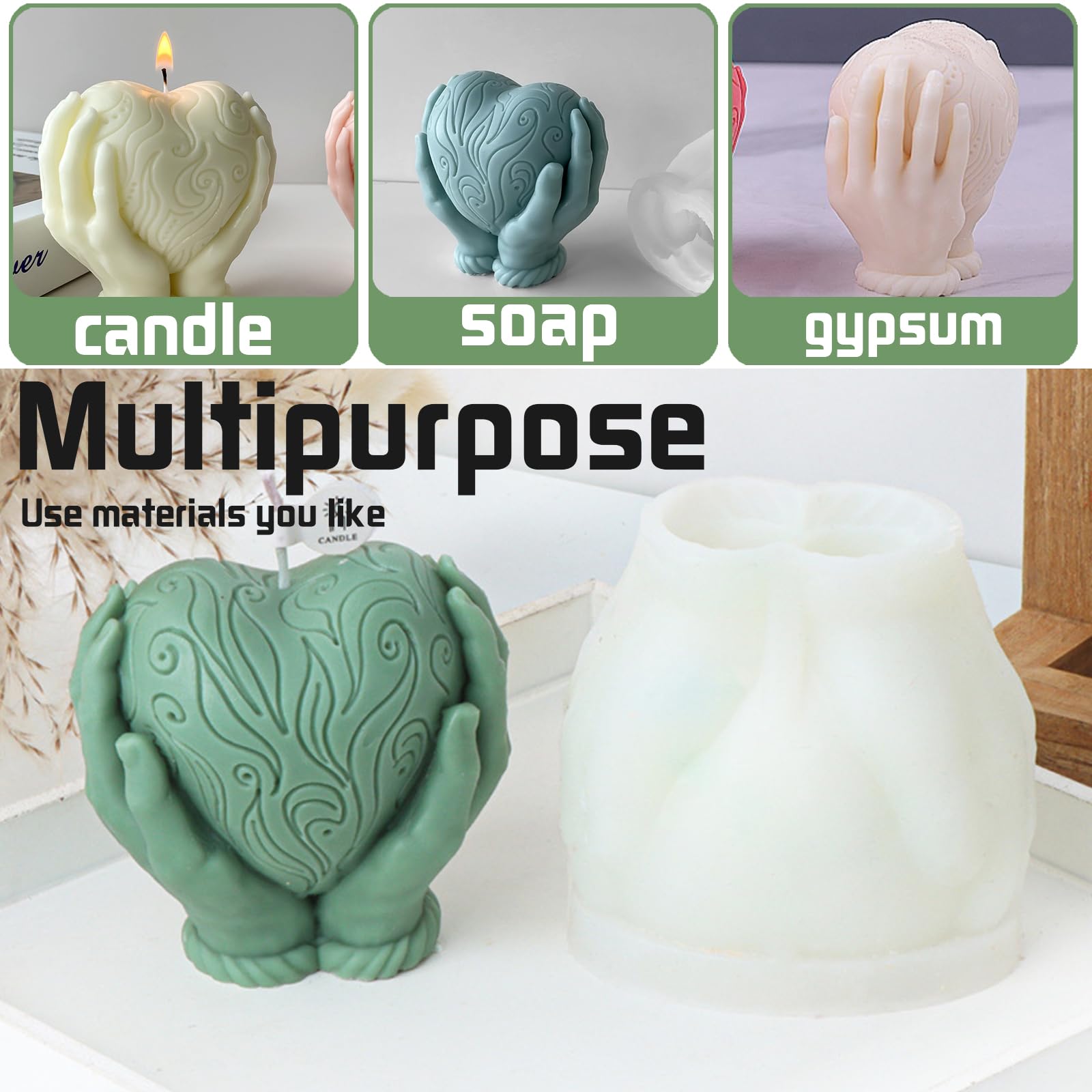 Moule En Silicone * Et * 3D Pour Bougies DIY Et Fabrication De Savon - Moule à Résine Pour Décoration Maison, Porte-Bougies Thème Plage Et * D