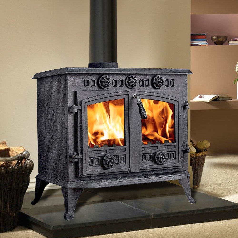 Buy Lincsfire JA006 12KW Cast Iron Multifuel Woodburning Stove Fireplace  Online at desertcartKUWAIT