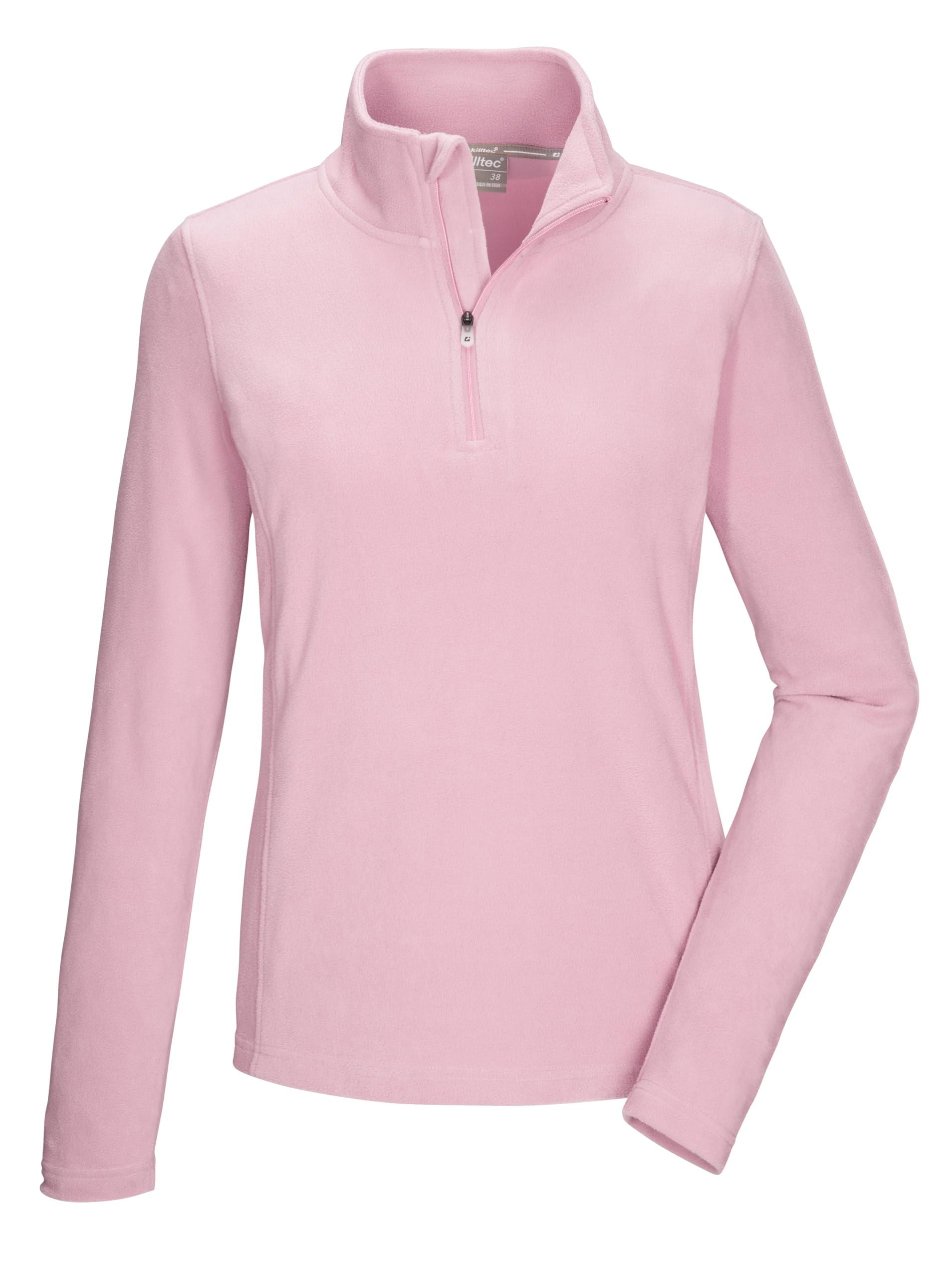 Killtec KSW 101 WMN FLC SHRT Women's Fleece Shirt with Stand-Up Collar and Zip Rosewood, 46, 40880-000