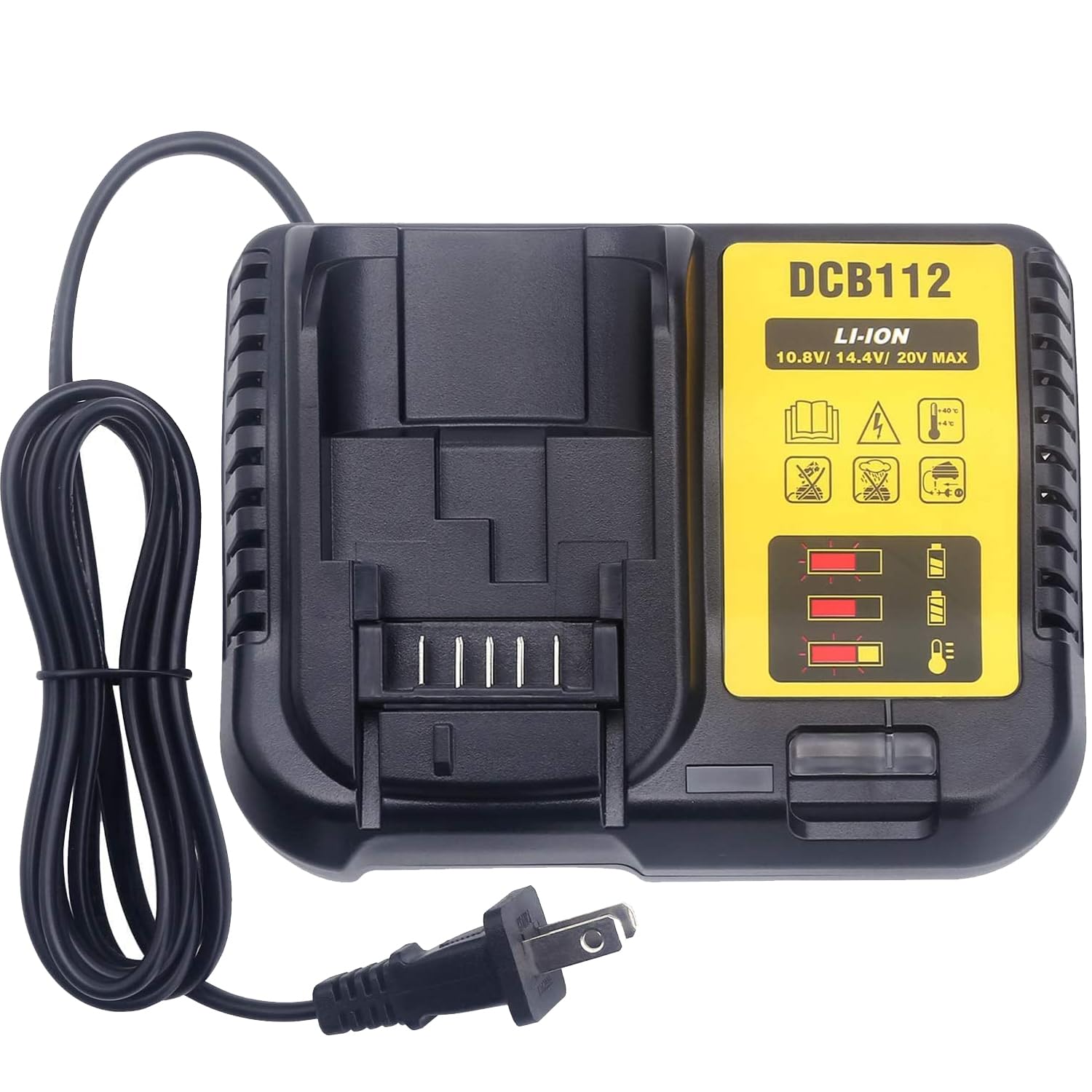 DCB112 Rapid Charger Compatible with de-Walt 12V-20V MAX Lithium Battery Charger