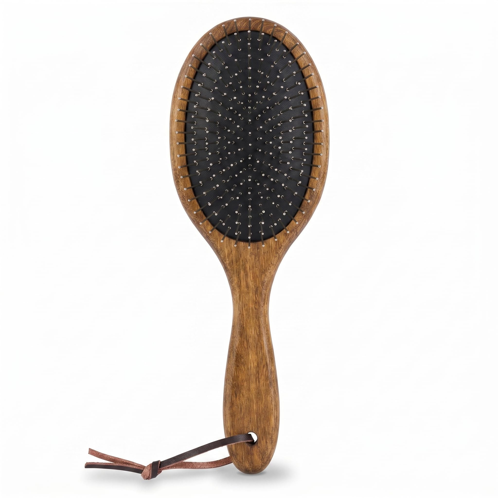 Brosse crinière & peigne queue Equimour – brosse cheval en bois & métal – ergonomique pour démêler, lisser & soigner crinière et queue – idéale pour le toilettage & l’entretien du pelage