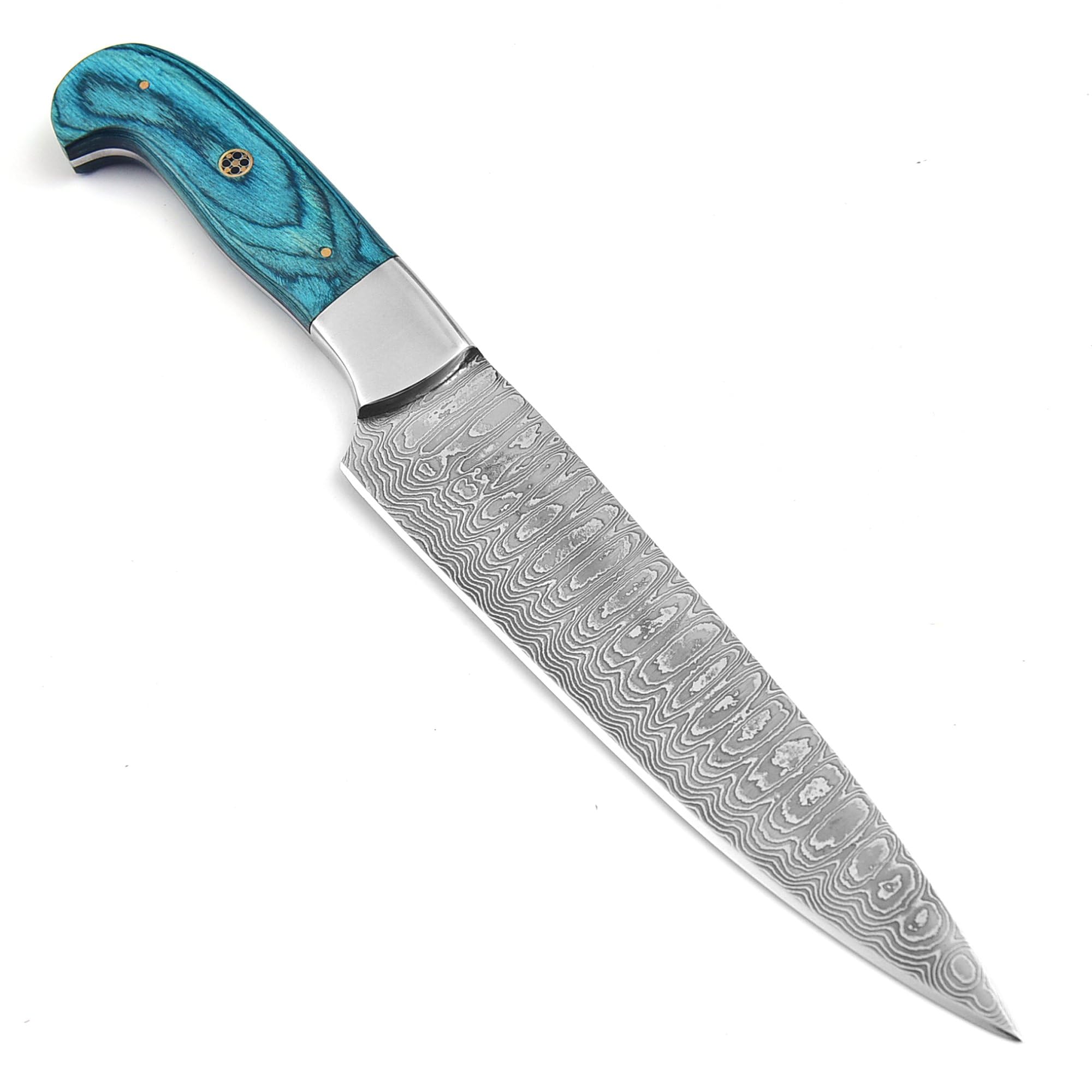 101-1 Stainless Steel Damascus Kitchen Knife Hand Forged Butcher Chef Knife 8" Sharp Blade Knife for Home Camping BBQ Gift for Men 101-1 (1) — Amazon image 2