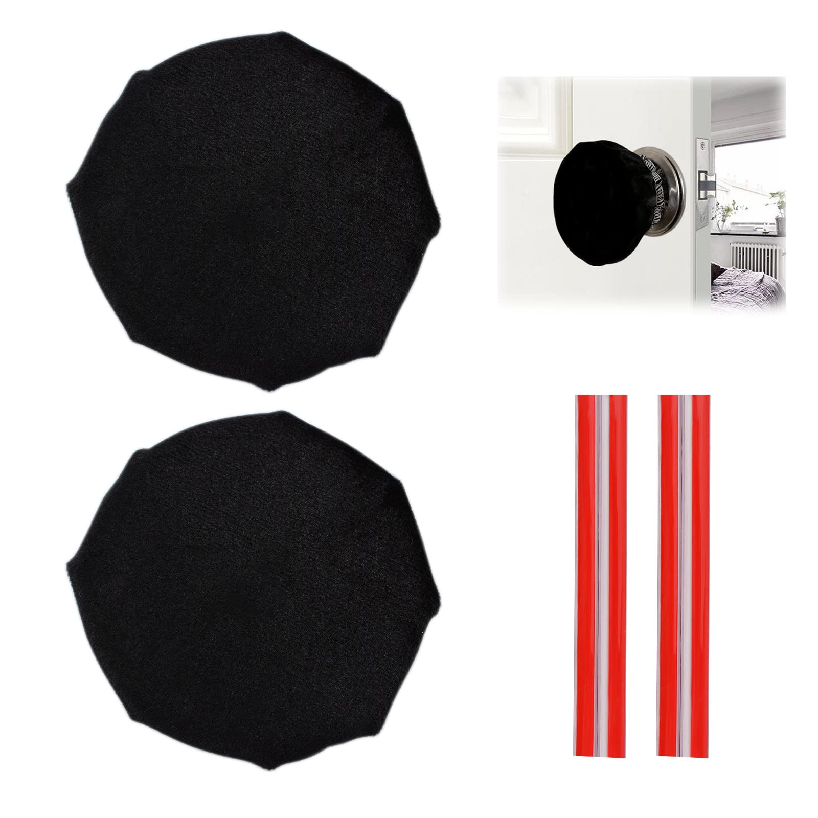 UFURMATE Lot De 10 Housses De Poignée De Porte En Mousse EVA Souple, Antistatique, Protection De Poignée De Porte Pour Le Printemps Et L'hiver ( Noir