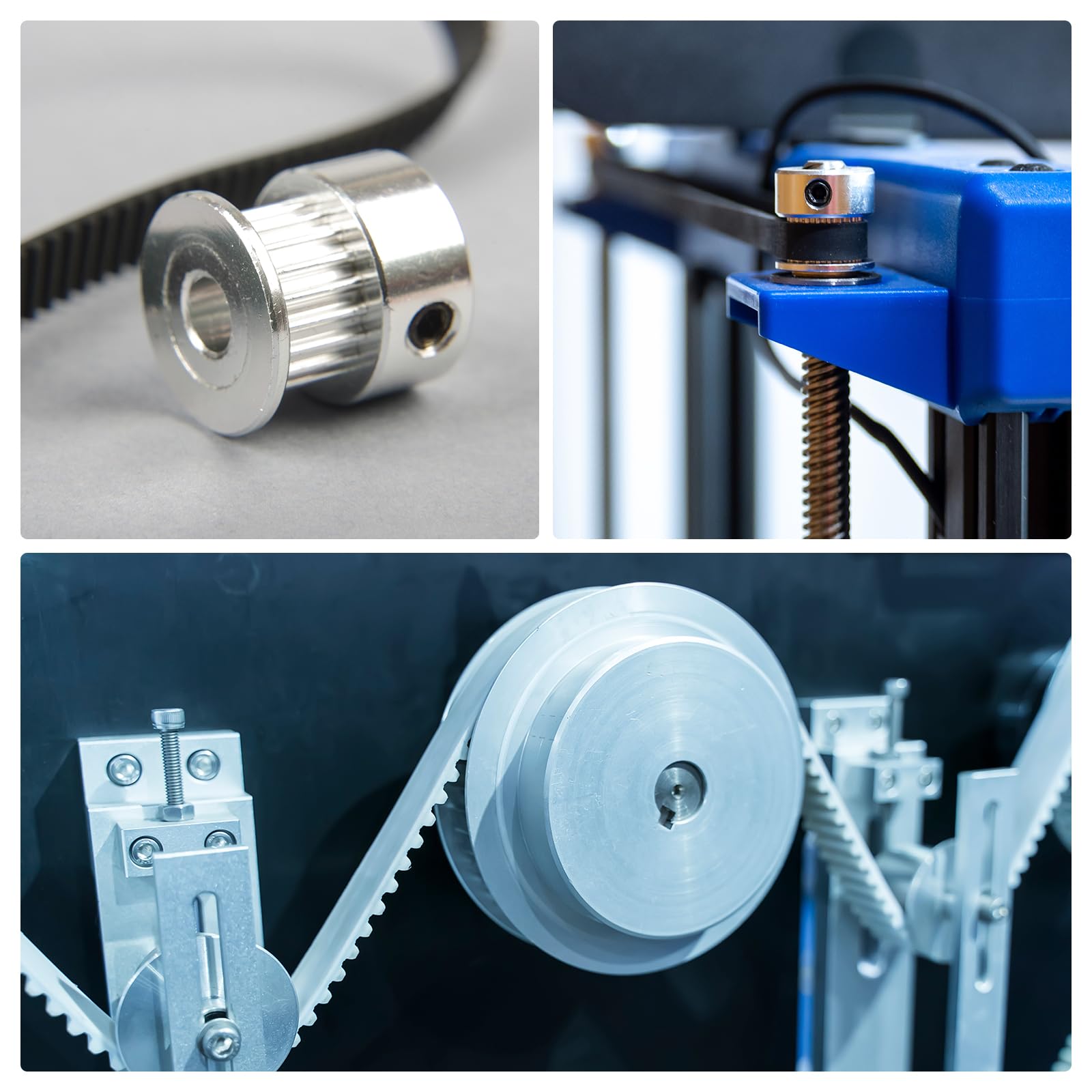 QUARKZMAN 4 Pezzi GT-2 40T Puleggia Sincrona Foro 12mm Puleggia Dentata Alluminio 40 Denti Adatta Per Cinghia 6mm Per Stampante 3D CNC (Con Chiave)