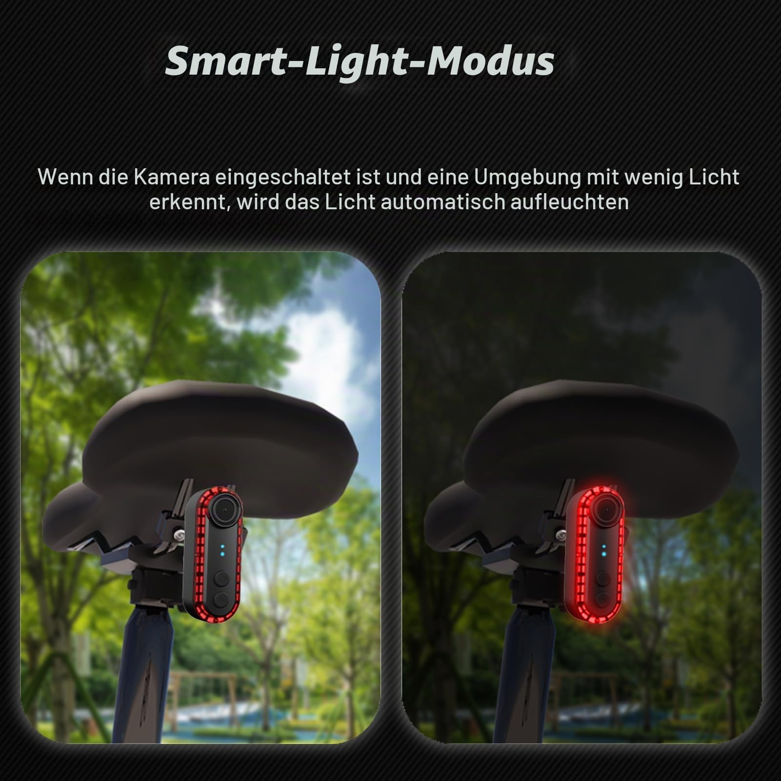 Fahrradkamera, 1080P Fahrrad-Rückfahrkamera, Ampel, Fahrrad-Rücklicht mit 150 Grad Weitwinkel, IPX6, Wasserdicht, 3500 MAh Akku für Fahrradkamera