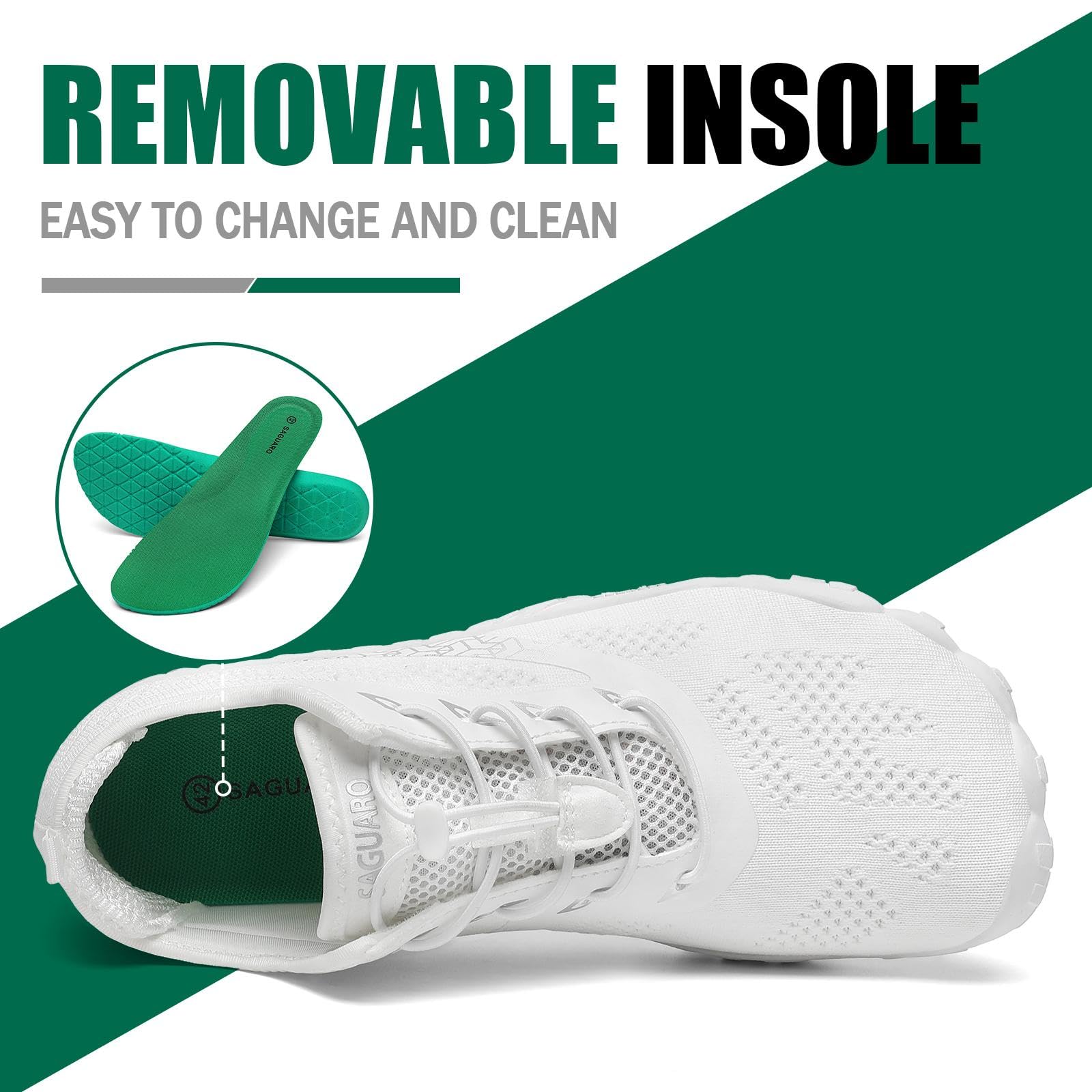 SAGUARO Barefoot Shoes Uomo Donna Scarpe Barefoot Minimaliste Scarpe a Piedi Nudi Antiscivolo Scarpe Trail Running Leggere Scarpe Dita,Gr.36-48 EU