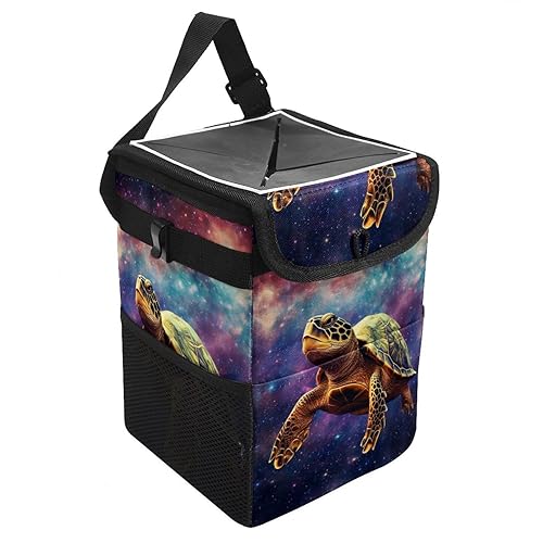 Bote de basura para automóvil con tapa, a prueba de fugas, impermeable, para SUV, multiusos para colgar en el reposacabezas, plegable y portátil,