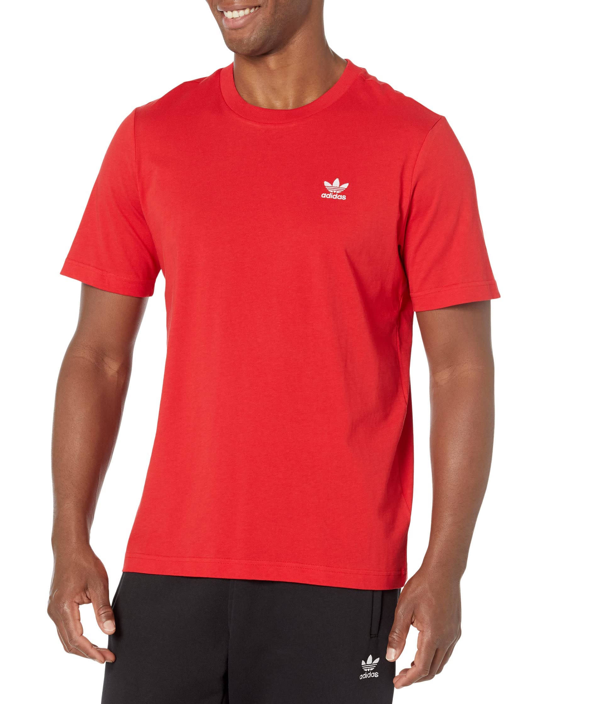 Adidas Originals Men's Trefoil Essentials T-Shirt, Better Scarlet, XL