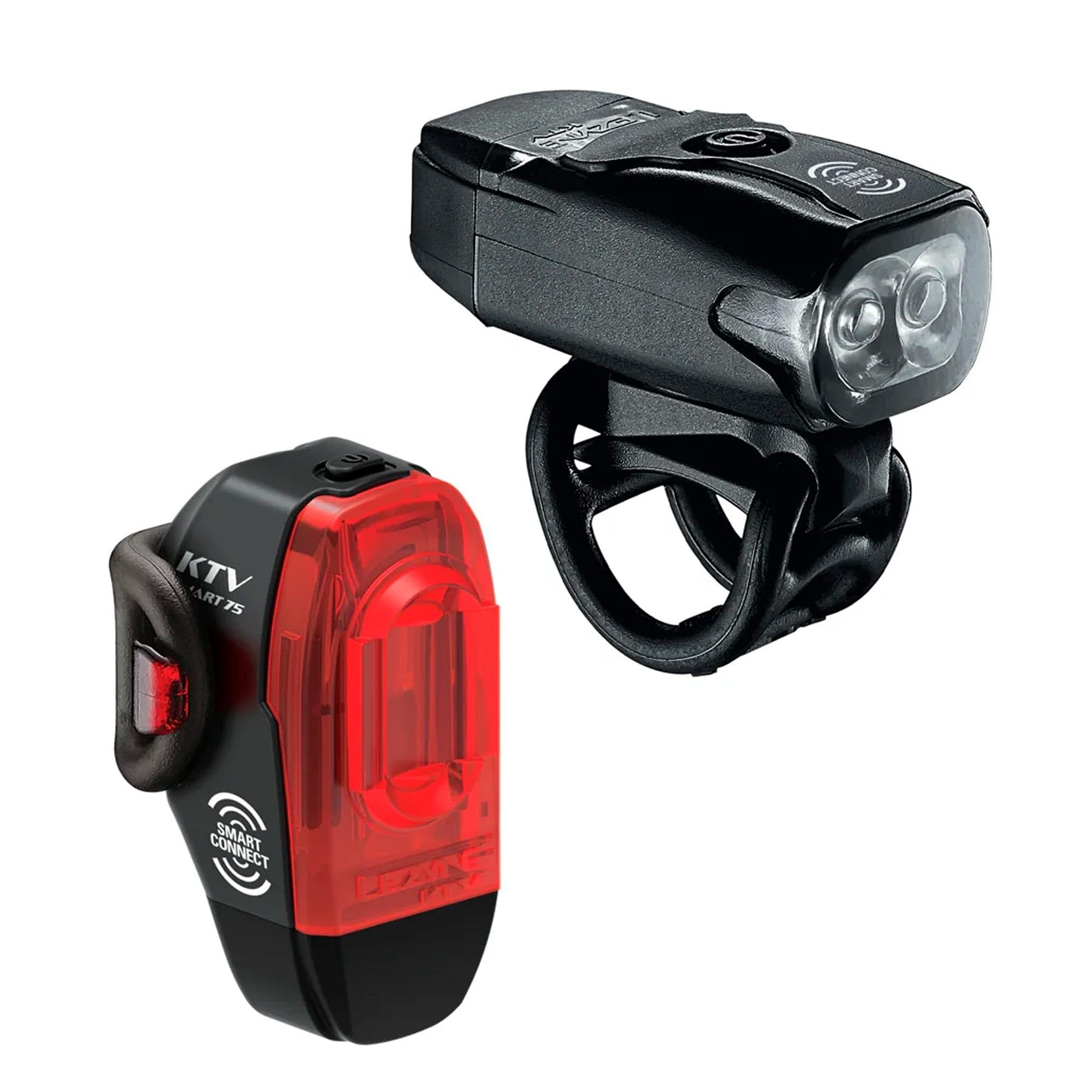 KTV Drive Pro Smart Front & Rear Bike Light Pair | 200 Lumens Front LED Headlight, 75 Lumens Rear, 6 Output Modes, Wireless Pairing, App Control, 20H Runtime, IPX7 Waterproof