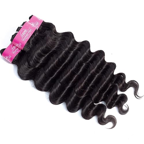 Miniatura 2 de 1 manojos de cabello humano suelto de onda profunda, 1 manojos de cabello humano profundo suelto de 16 pulgadas, mechones de cabello humano húmedo y