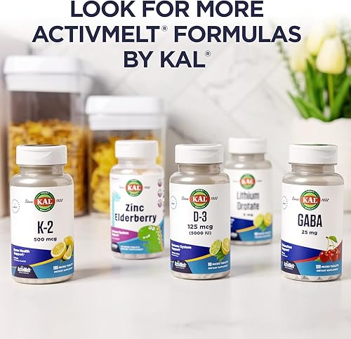 Miniatura 6 de KAL Trace Minerals suplementos minerales de 10 mg suplementos de minerales traza de sabor a lima natural tabletas ActivMelt de disolución