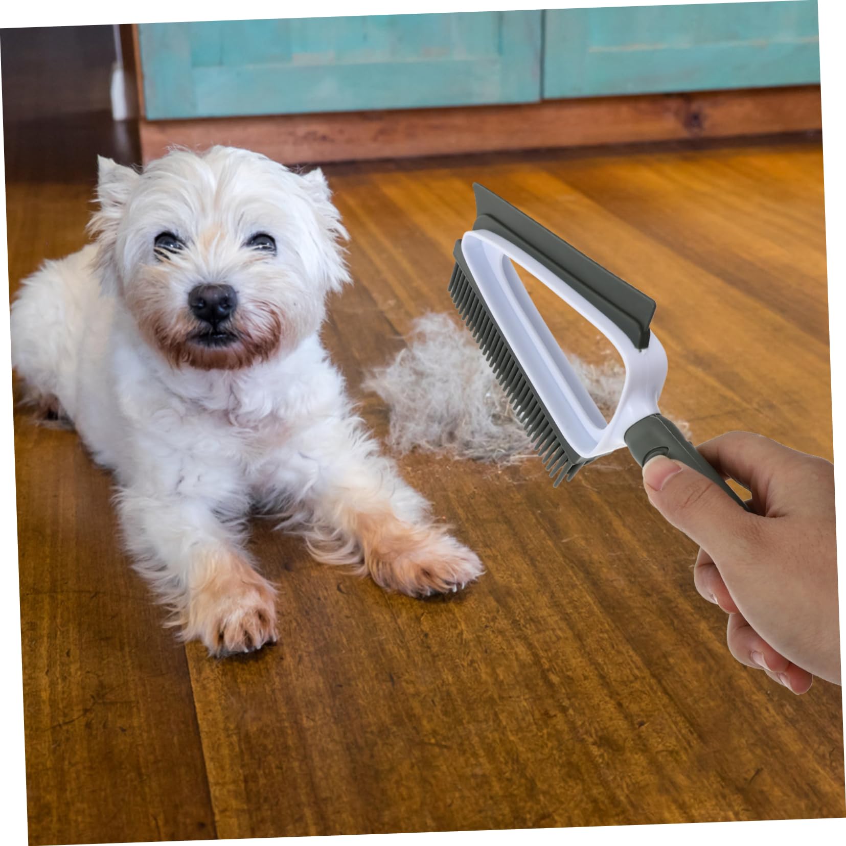 COLLBATH 1Set Pet Hair Removal Brush with Dustpan for Efficient Pet Hair and Dust Removal for Home Use Couches Carpets and Spaces