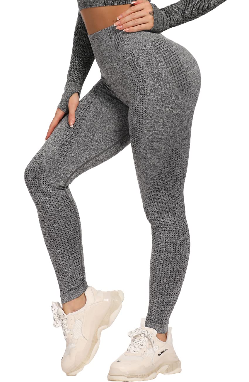 FITTOO Women's Seamless Gym Leggings Butt Lift Workout Running Fitness Yoga Pants