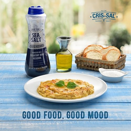 Miniatura 2 de Cris-Sal Sal marina Kosher gourmet, cristal de diamante grueso, sal de grano natural, ideal para cocinar, recetas de condimentos de mesa, acabado y