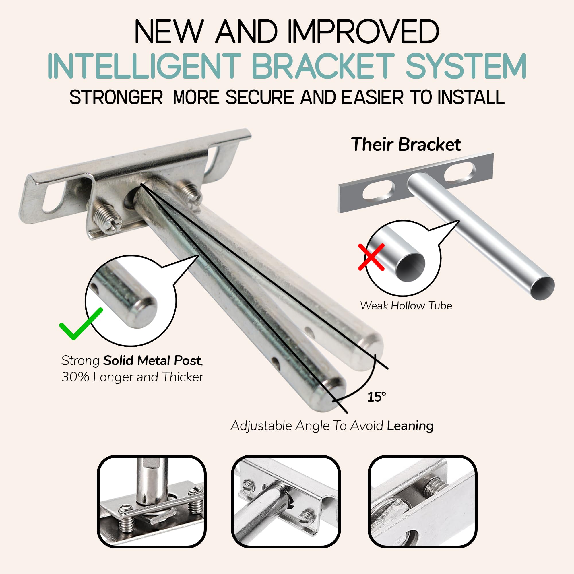 Willow & Grace Floating Shelves for Wall Decor - Real Wood, Easy Mount Wall Shelf, Rustic Floating Shelves, for Bathroom, Kitchen, Living Room - Walnut 36” - Decorative Shelves