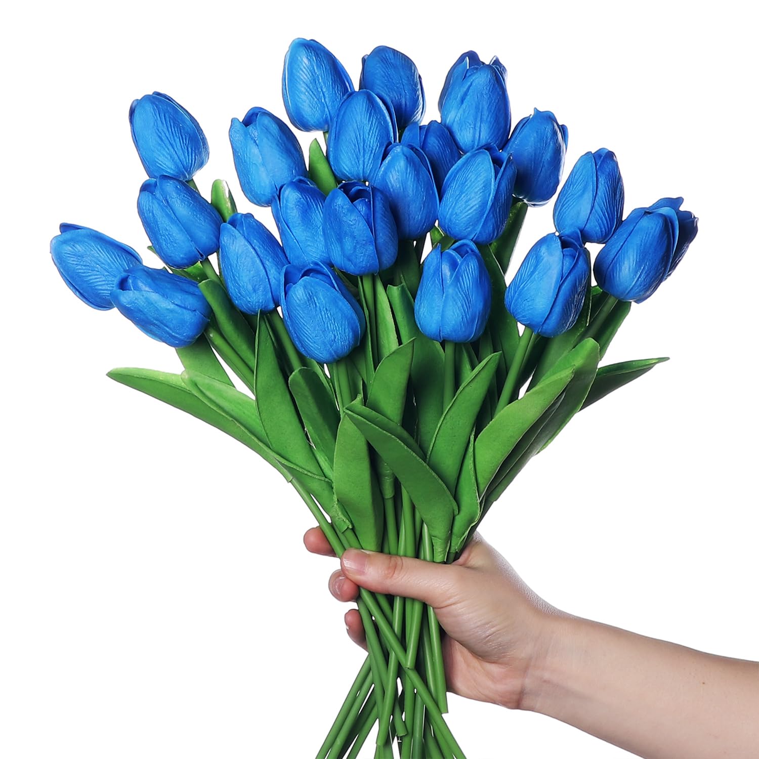 Bouquet De 12 Tulipes Au Toucher Réel - Fleurs Artificielles Haut De Gamme Pour Mariages