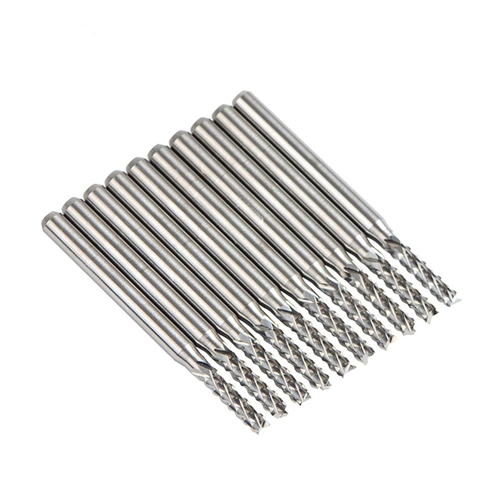 10 sztuk/zestaw zestawów frezów trzpieniowych z węglika spiekanego frezy do kukurydzy D0.8 1.0 .6 2.4 3. Narzędzia do cięcia CNC PCB (10 szt. D0.8 6)