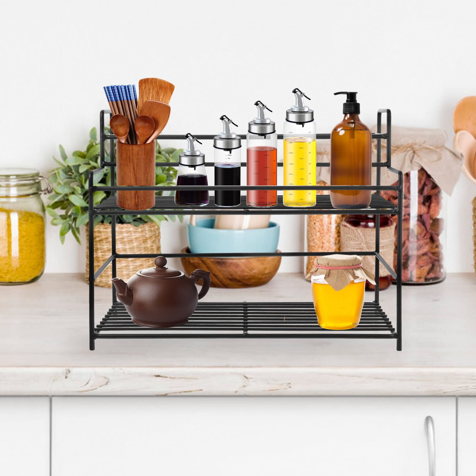 Zerodeko Étagère à Épices De Comptoir Organisateur De Rangement pour Pots Et Flacons Épices Design à Plusieurs Niveaux