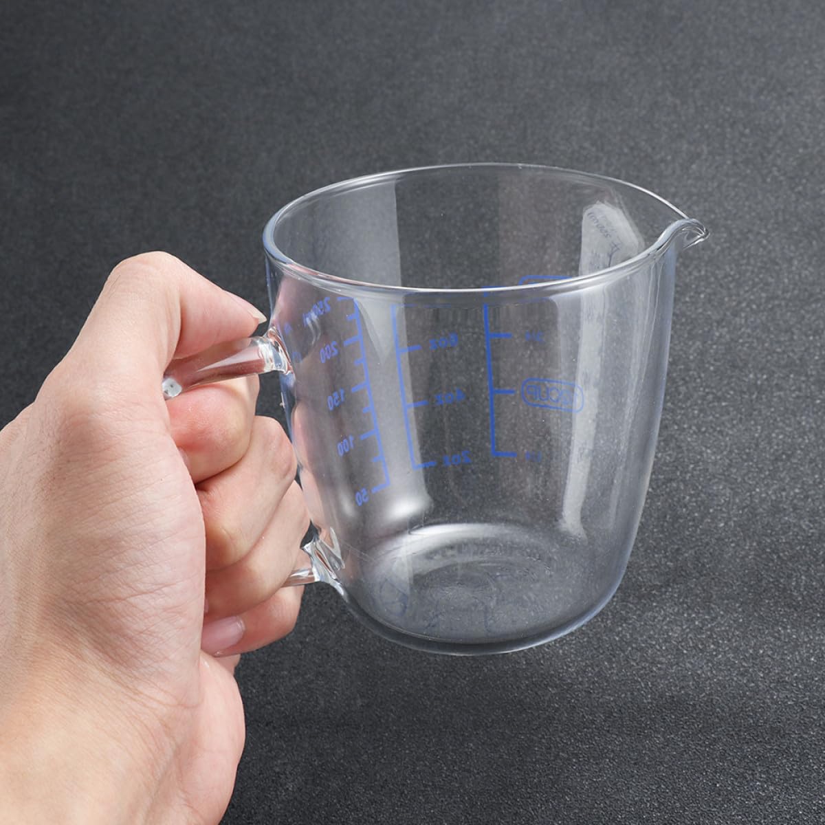 jojofuny Tazas Medidoras de y Resistencia al Desgaste Juego de 2 de 250ml y 500ml Medición Clara para Cocina y Restaurante