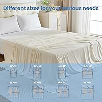 Vista 2 de OIGAE Cooling Blanket for Hot Sleepers - Soft & Lightweight Summer Cold Blanket for Night Sweats Perfect for Bed, Couch, Sofa (Beige, 50" x 70")