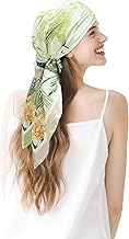 townssilk SunsetHill Foulard en 100 % soie de mûrier pour femme 90 x 90 cm Certifié Oeko-Tex Luxueux et lisse et soyeux