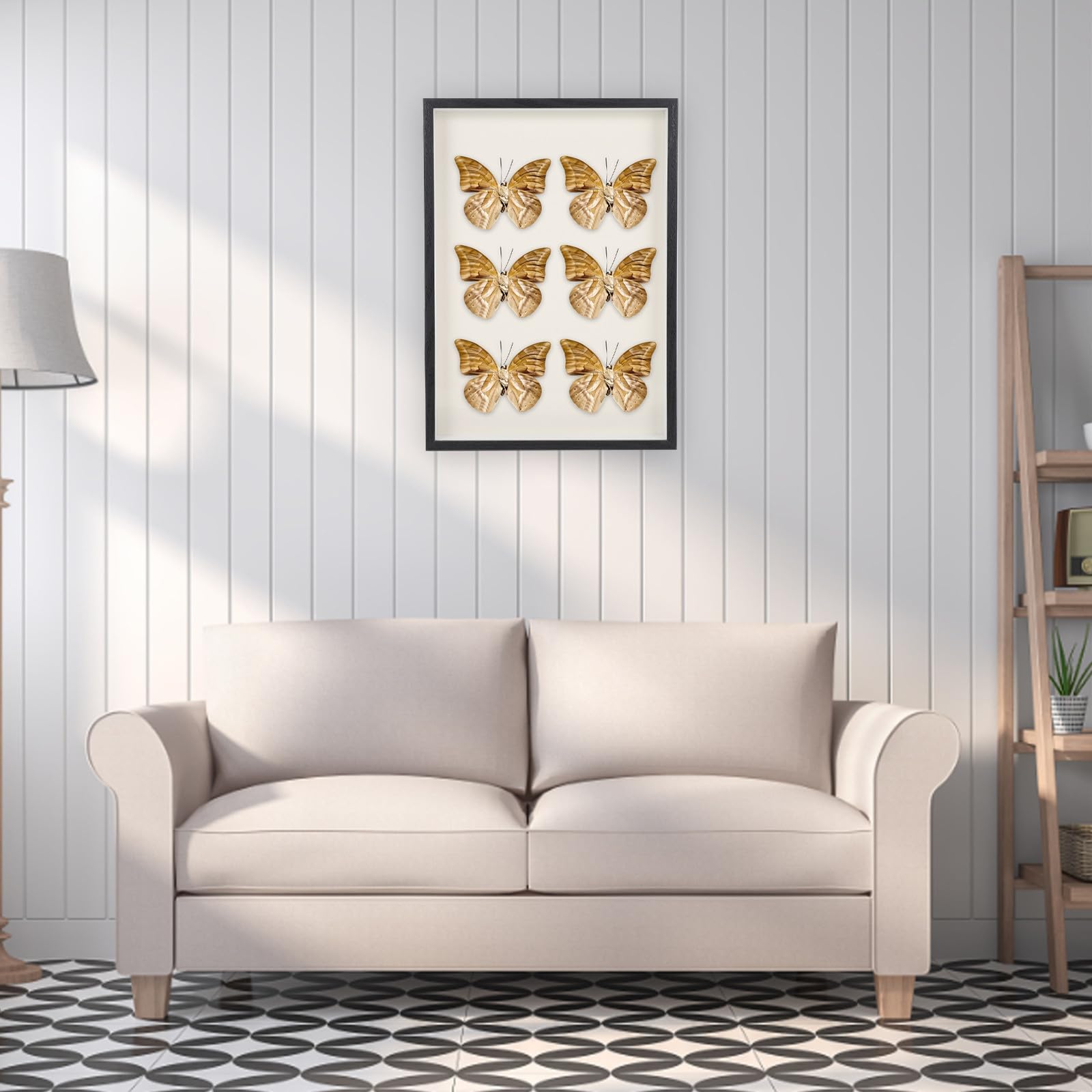 Marco de Madera Foto Simple Soporte de Escritorio y Pared Diseño Plano Estable para Fotos Negro de Profundidad