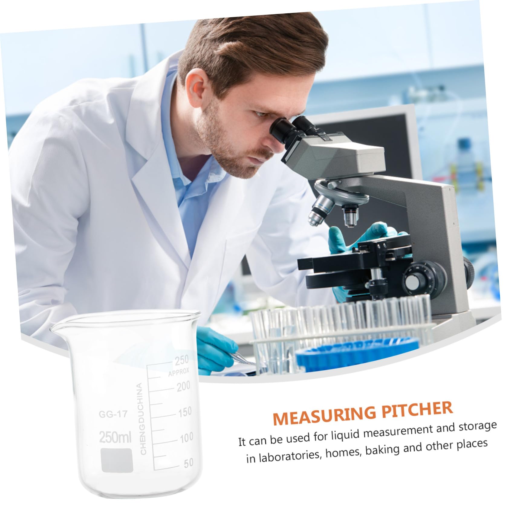 Gatuida 5pièces Béchers Verre Gradués Pour Laboratoire Outils De Mesure Précis Pour Liquides Et Expériences