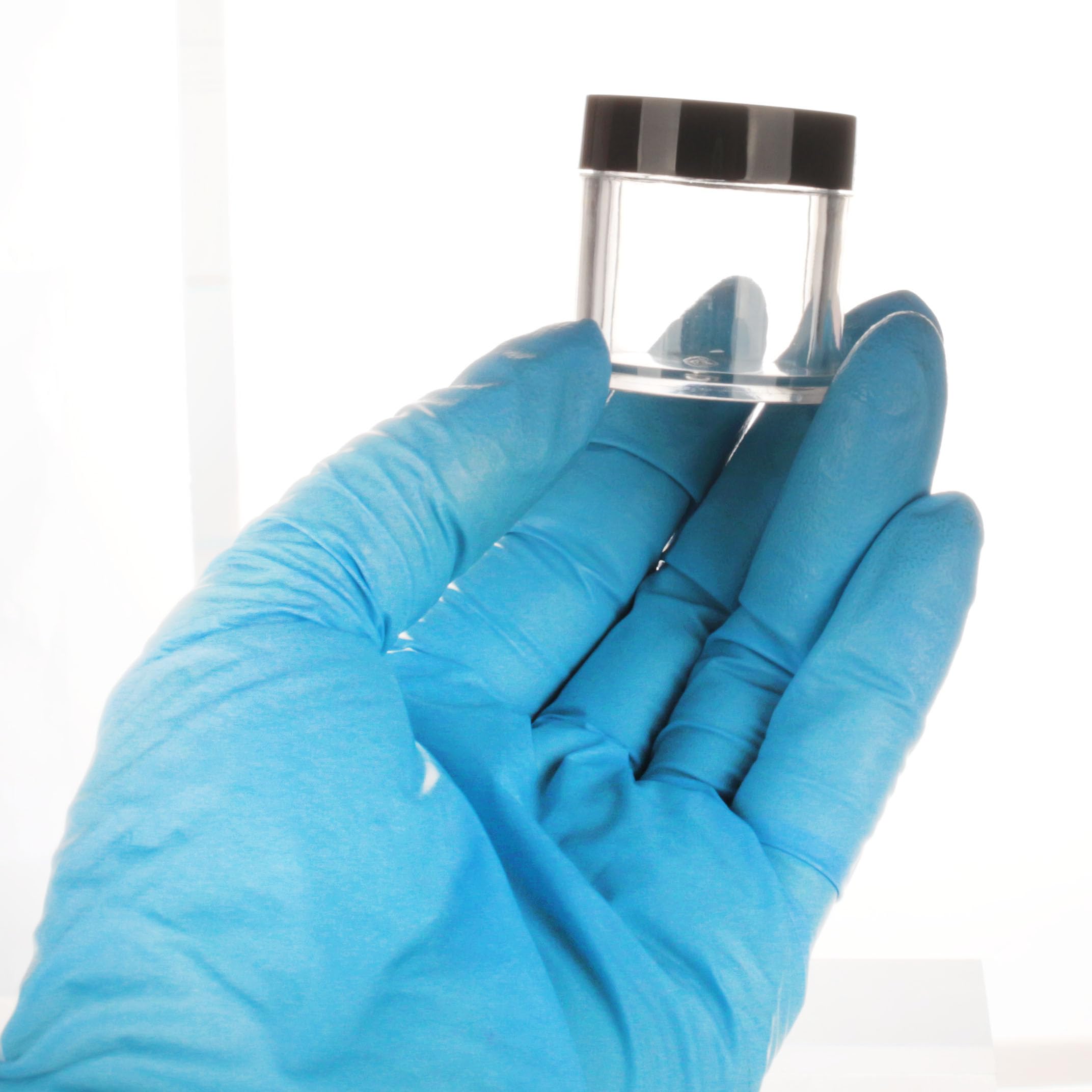 COSIDEA 24 barattolini contenitori vuoti in plastica, rotondi, da 10 g, neri; barattoli per glitter per unghie, contenitori per refill di cosmetici, confezione da 24 pezzi
