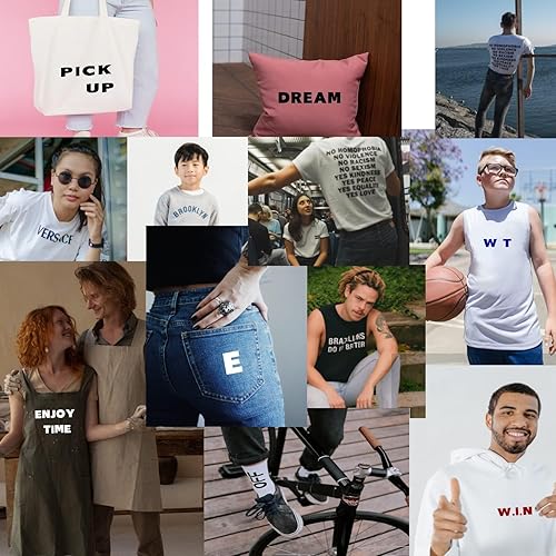 Miniatura 2 de Letras y números termoadhesivos de 1 pulgada, letras de vinilo para planchar con letras de transferencia de calor de la A a la Z, números para