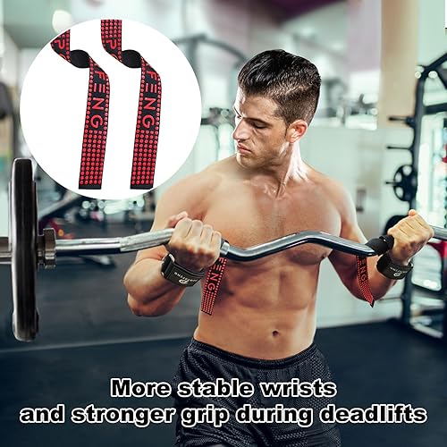 Miniatura 3 de Correas de levantamiento de pesas con anillos en D para cable de gimnasio, soporte de muñeca antideslizante, correas de levantamiento de pesas para