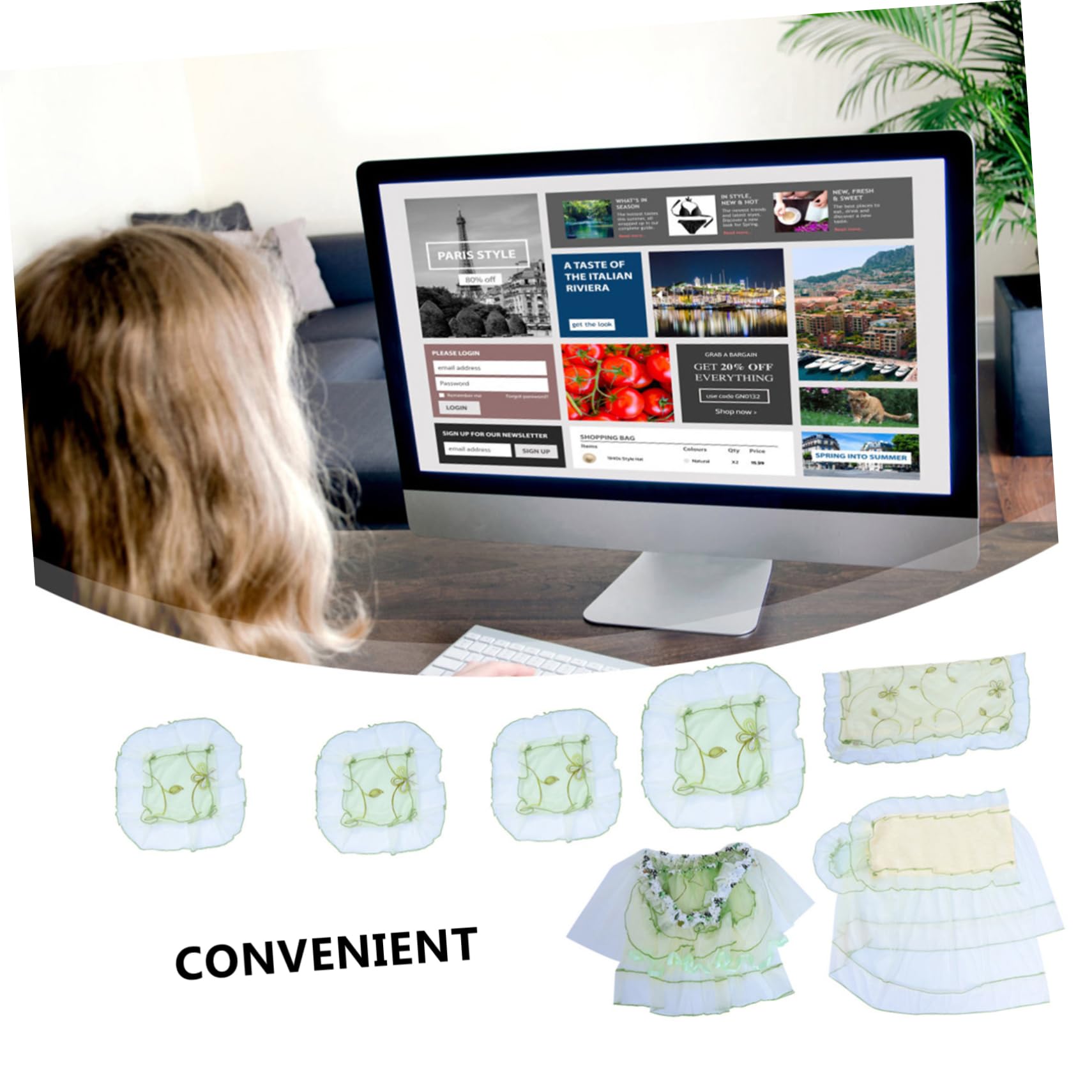 NUOBESTY 2 Set Coperture Per Monitor E Tastiera Con Design Farfalla Protezione Antipolvere Per Computer Facile E Riutilizzabile Per E Pezzi*2