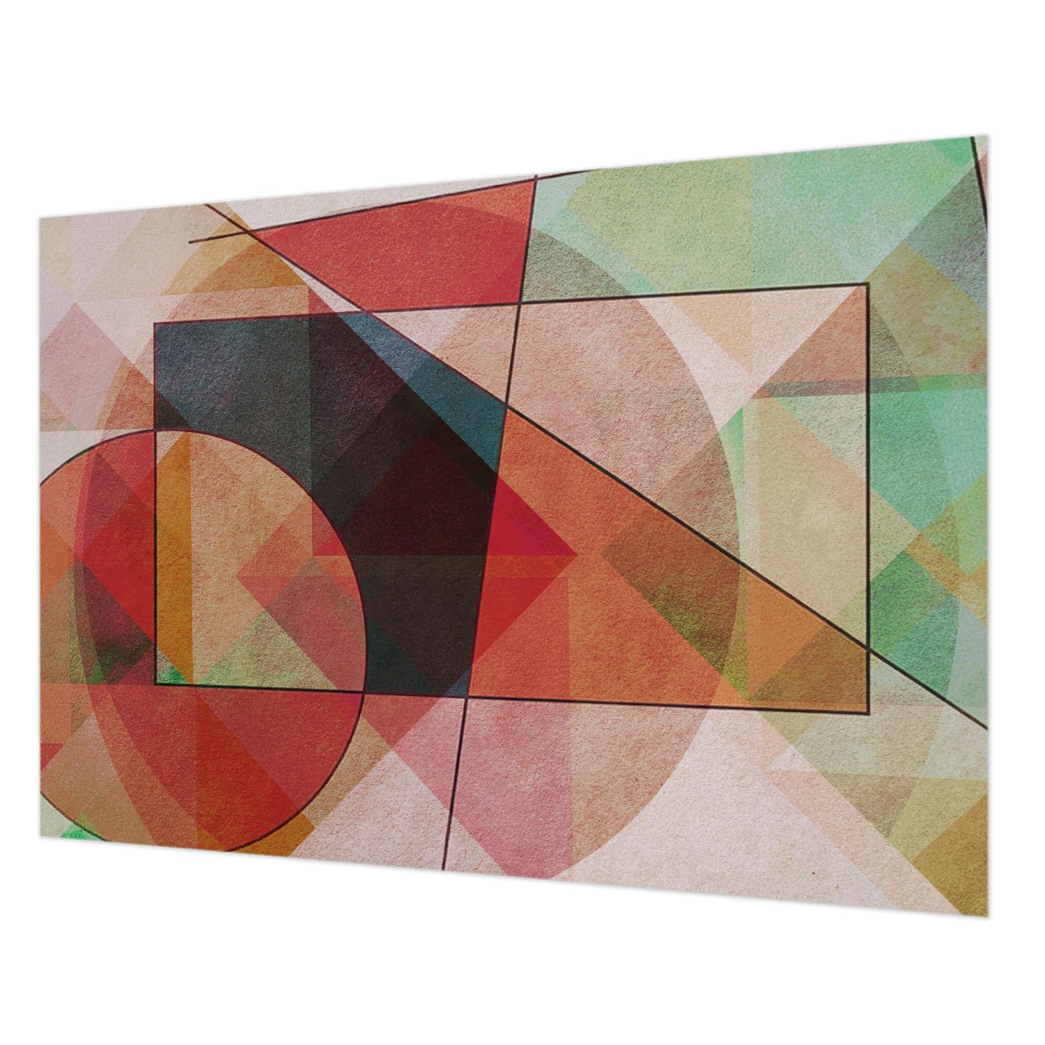 Papier peint décoratif 312x219 cm abstraction géométrique tulup avec colle