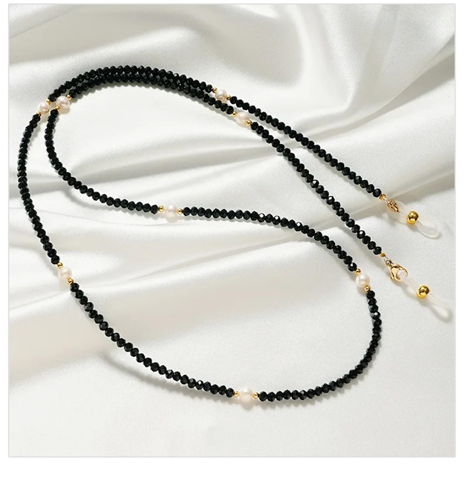 Brillenkette aus Legierung | Mehrfarbige Perlen-Kristall-Brillenkette for Damen